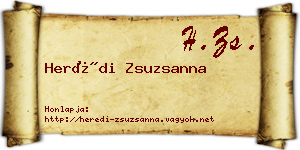 Herédi Zsuzsanna névjegykártya